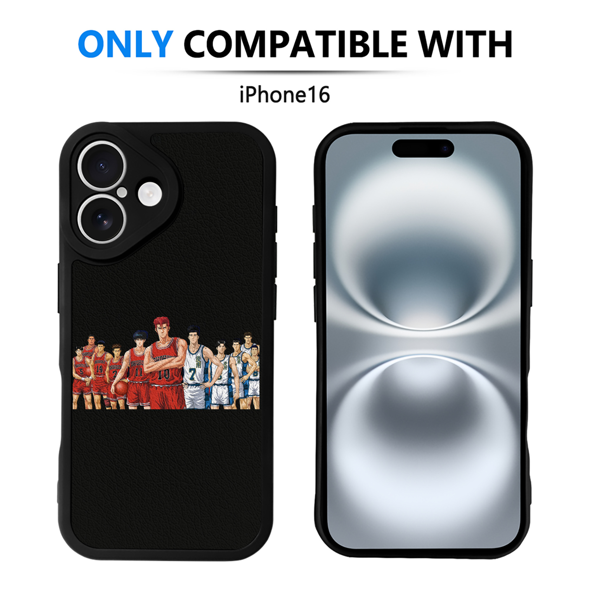 （画像用） SLAM DUNK／スラムダンク 【iPhone 16シリーズ対応】シリコンスマホケース（レザー調） 材質：シリコン